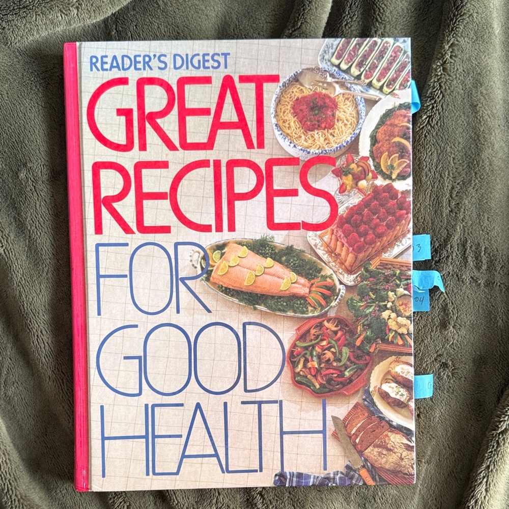 Reader's Digest Great Recipes for Good Health Cookbook - Red & Blue Cover